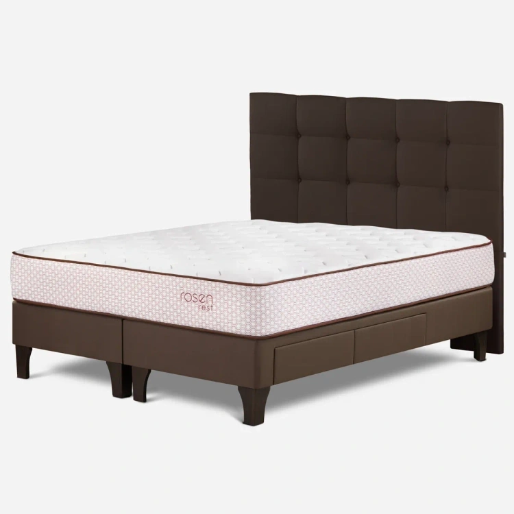 DORMITORIO EUROPEO CON CAJONES ROSEN REST QUEEN ISSEY - 3