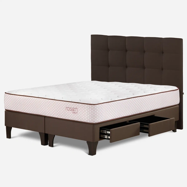 DORMITORIO EUROPEO CON CAJONES ROSEN REST QUEEN ISSEY - 4