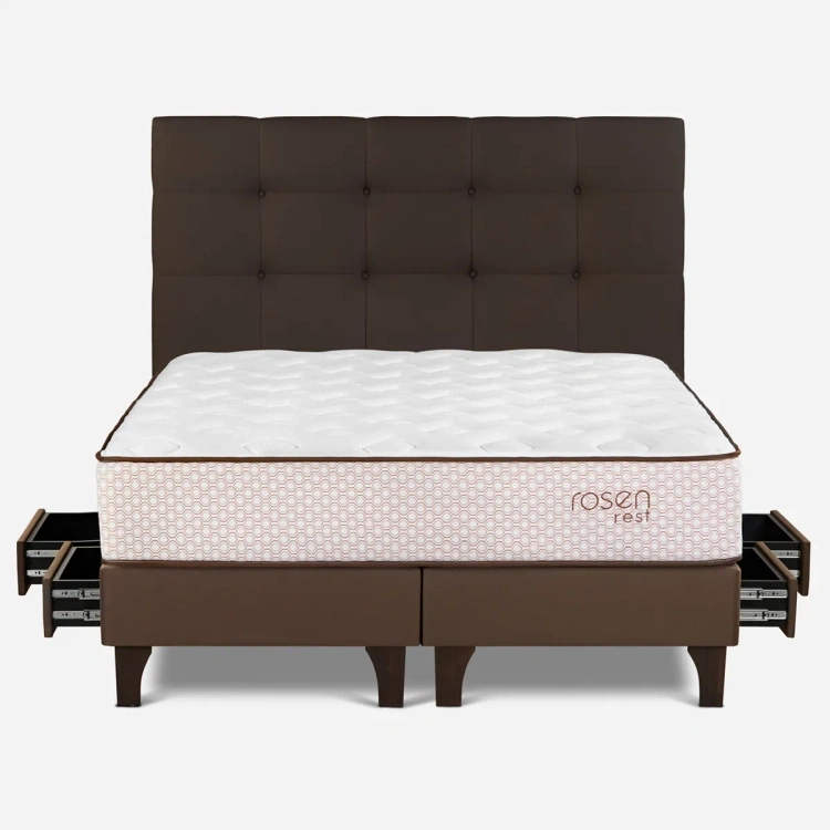 DORMITORIO EUROPEO CON CAJONES ROSEN REST KING ISSEY - 2