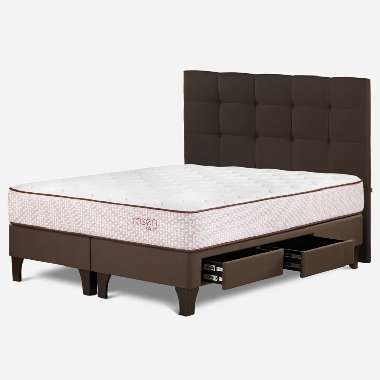 DORMITORIO EUROPEO CON CAJONES ROSEN REST KING ISSEY - 4
