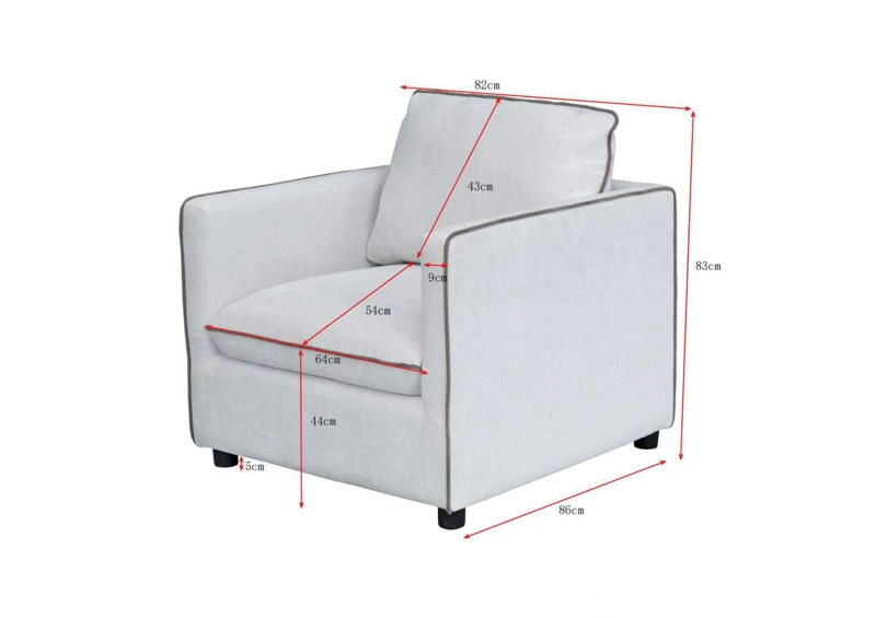SILLÓN RIPLEY HOME PIPING BEIGE - 3