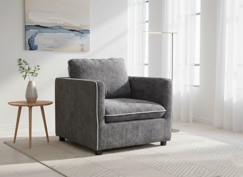 SILLÓN RIPLEY HOME PIPING GRIS - 1
