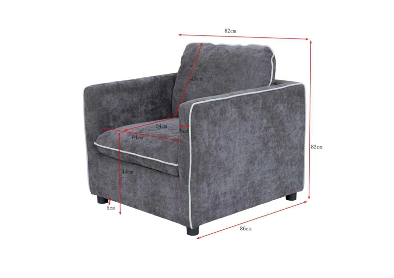 SILLÓN RIPLEY HOME PIPING GRIS - 3
