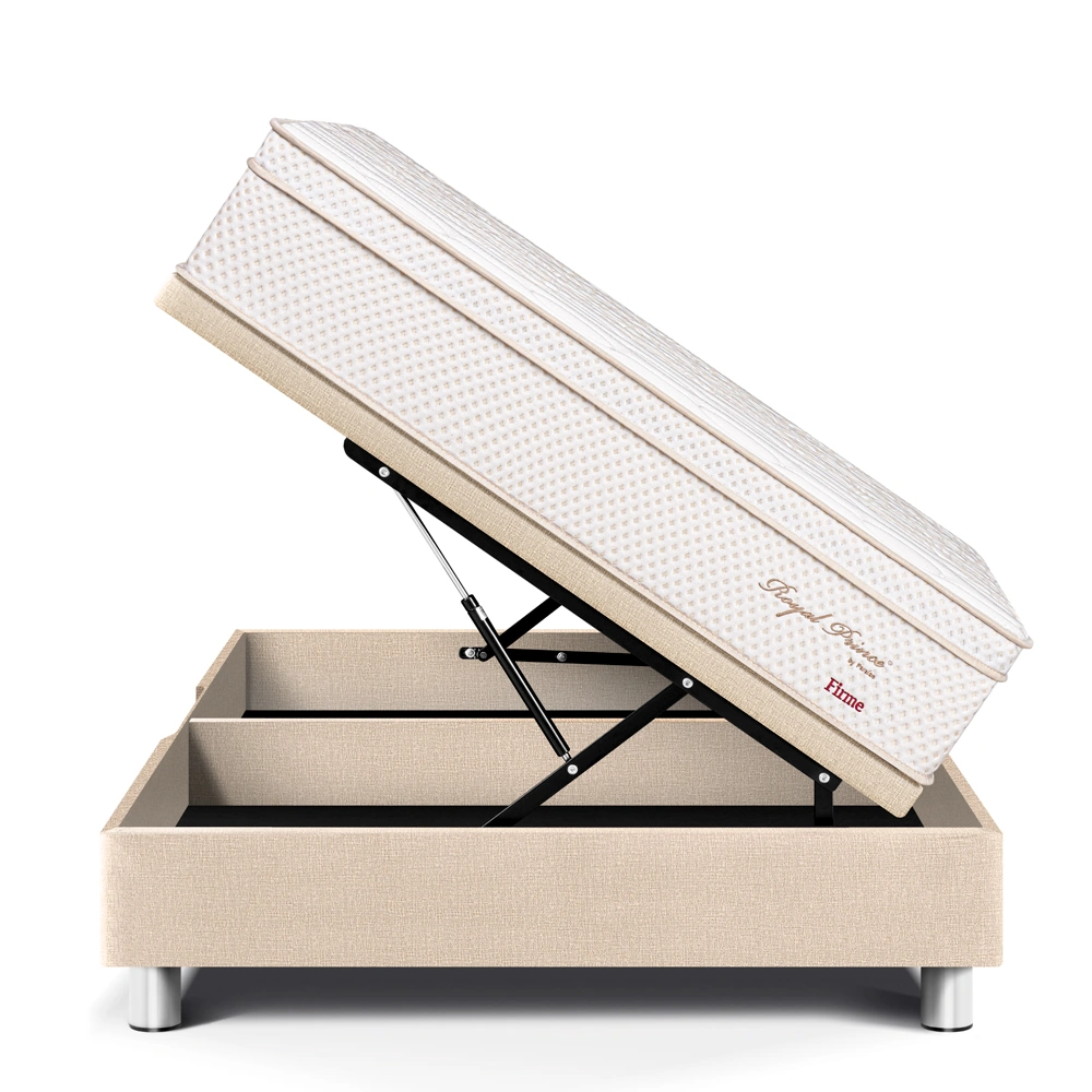 CAMA BOXET PARAISO ROYAL PRINCE 1.5 PLAZAS CHAMPAGNE + 1 ALMOHADA VISCOELÁSTICA - 3