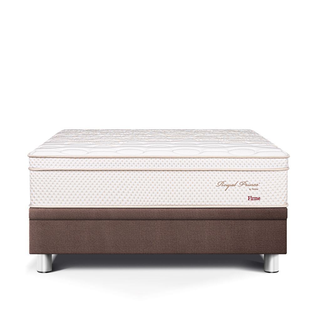 CAMA BOXET PARAISO ROYAL PRINCE 1.5 PLAZAS CHOCOLATE + 1 ALMOHADA VISCOELÁSTICA - 2