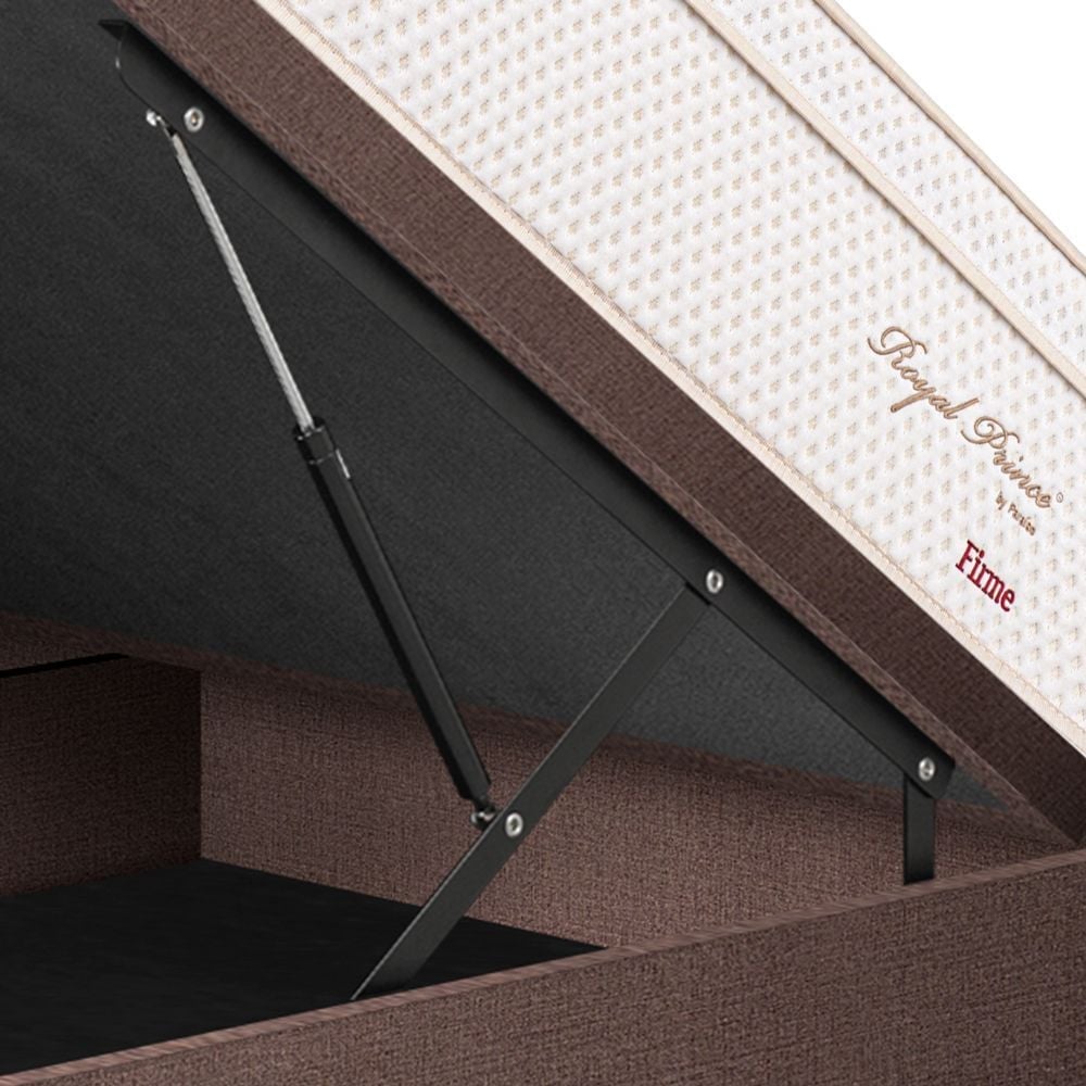 CAMA BOXET PARAISO ROYAL PRINCE 1.5 PLAZAS CHOCOLATE + 1 ALMOHADA VISCOELÁSTICA - 4
