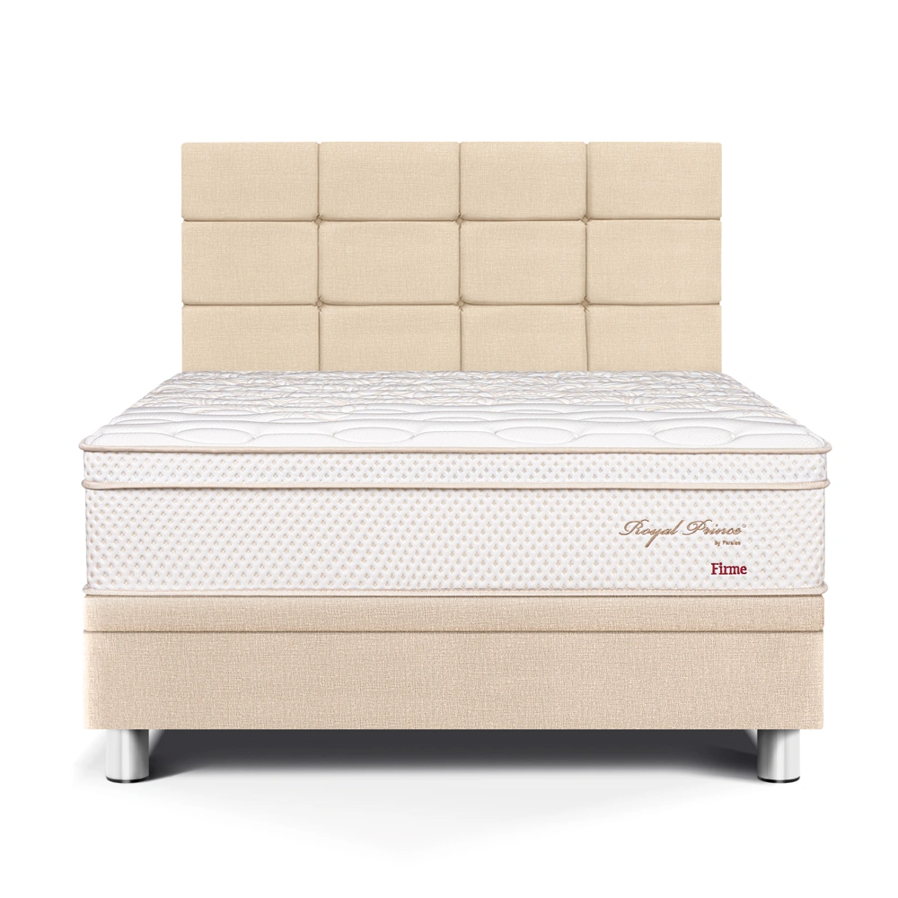 DORMITORIO BOXET PARAISO ROYAL PRINCE FIRME 2 PLAZAS + 2 ALMOHADAS VISCOELÁSTICAS - 1