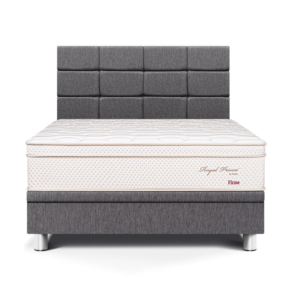 DORMITORIO BOXET PARAISO ROYAL PRINCE FIRME 2 PLAZAS + 2 ALMOHADAS VISCOELÁSTICAS - 1