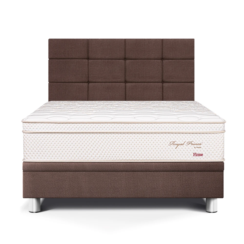 DORMITORIO BOXET PARAISO ROYAL PRINCE FIRME 2 PLAZAS + 2 ALMOHADAS VISCOELÁSTICAS - 1