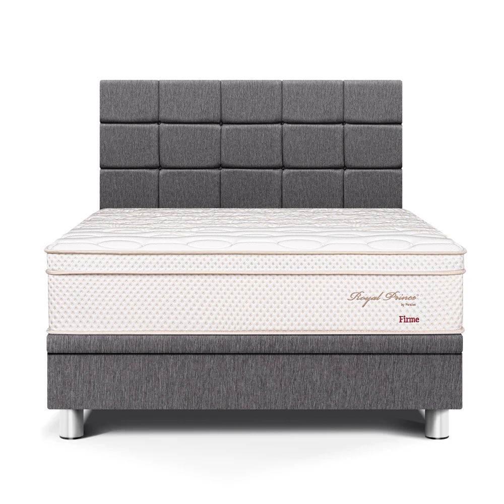 DORMITORIO BOXET PARAISO ROYAL PRINCE FIRME QUEEN + 2 ALMOHADAS VISCOELÁSTICAS - 1
