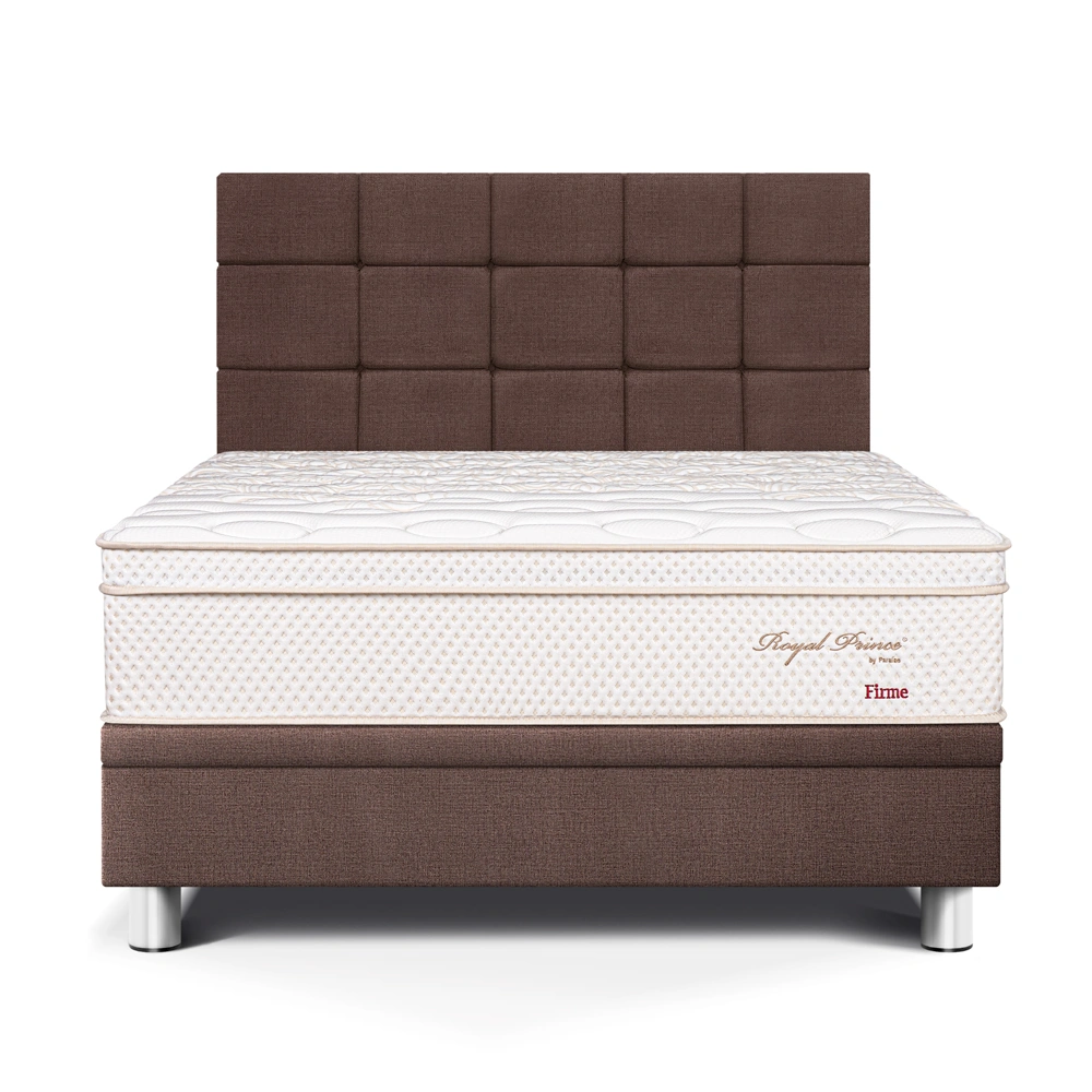 DORMITORIO BOXET PARAISO ROYAL PRINCE FIRME QUEEN + 2 ALMOHADAS VISCOELÁSTICAS - 1