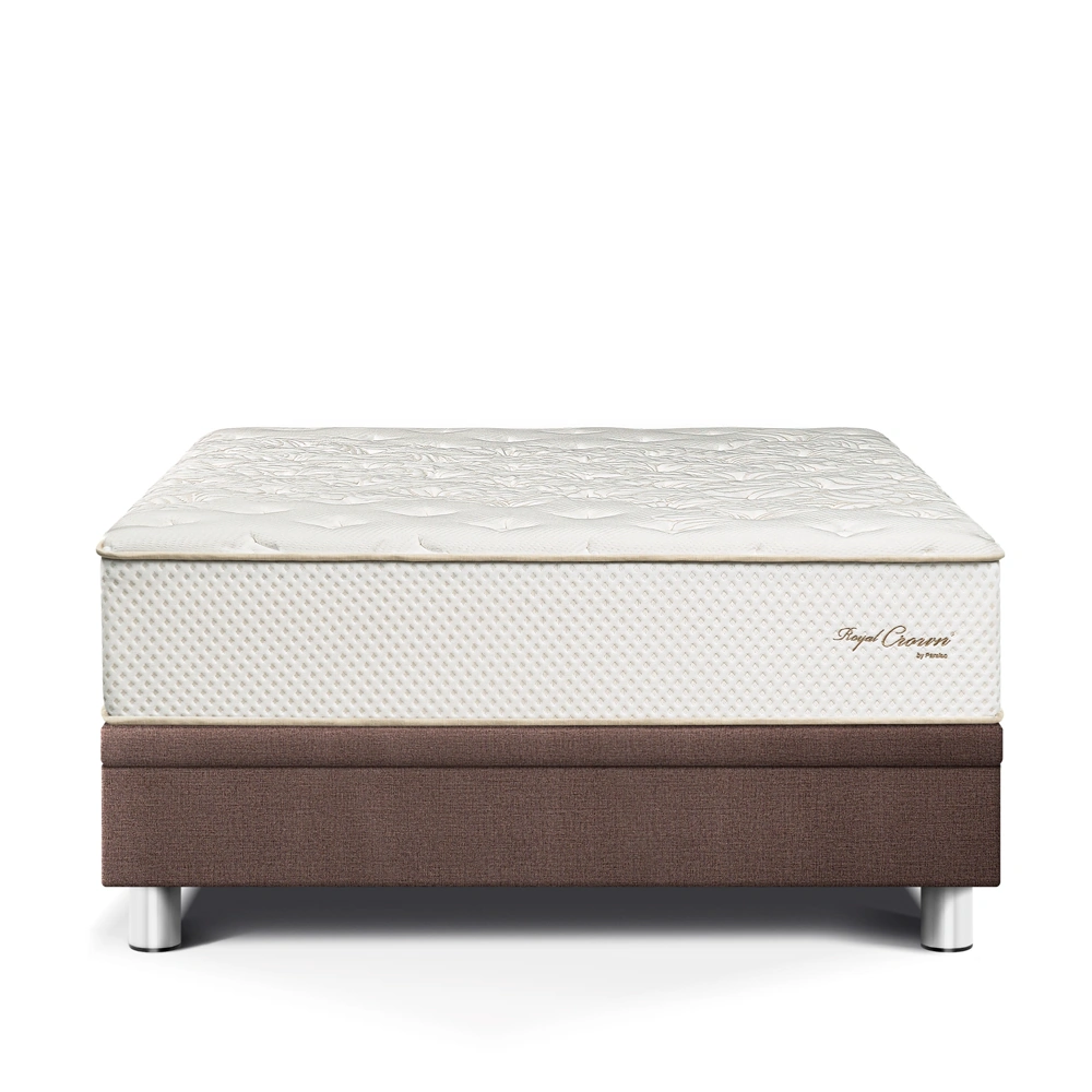 CAMA BOXET PARAISO ROYAL CROWN 1.5 PLAZAS CHOCOLATE + 1 ALMOHADA VISCOELÁSTICA - 2