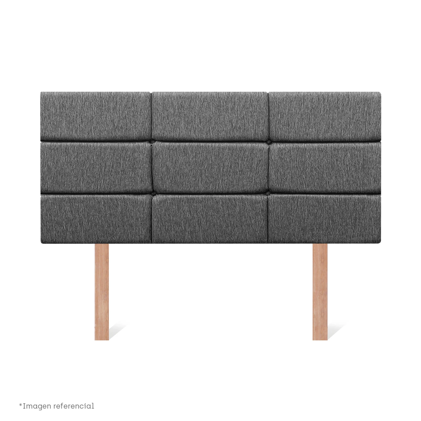 DORMITORIO BOXET PARAÍSO ROYAL CROWN BLOCKS 1.5 PLAZAS GRIS + 1 ALMOHADA VISCOELÁSTICA - 5