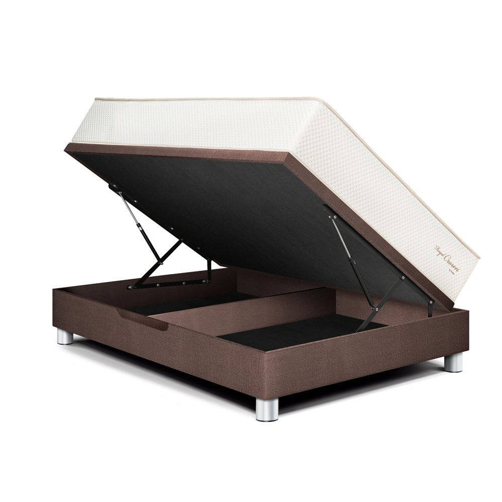 DORMITORIO BOXET PARAÍSO ROYAL CROWN BLOCKS 1.5 PLAZAS CHOCOLATE + 1 ALMOHADA VISCOELÁSTICA - 2