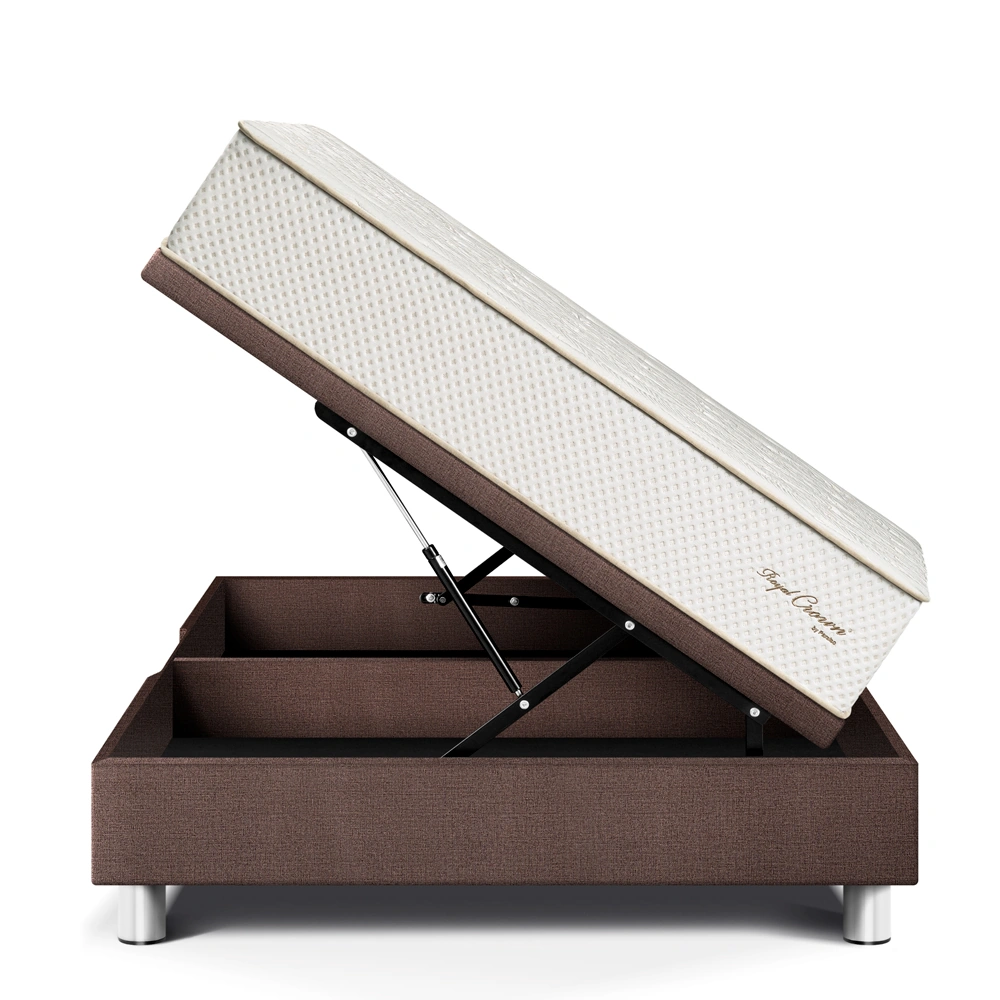 DORMITORIO BOXET PARAÍSO ROYAL CROWN BLOCKS 1.5 PLAZAS CHOCOLATE + 1 ALMOHADA VISCOELÁSTICA - 3