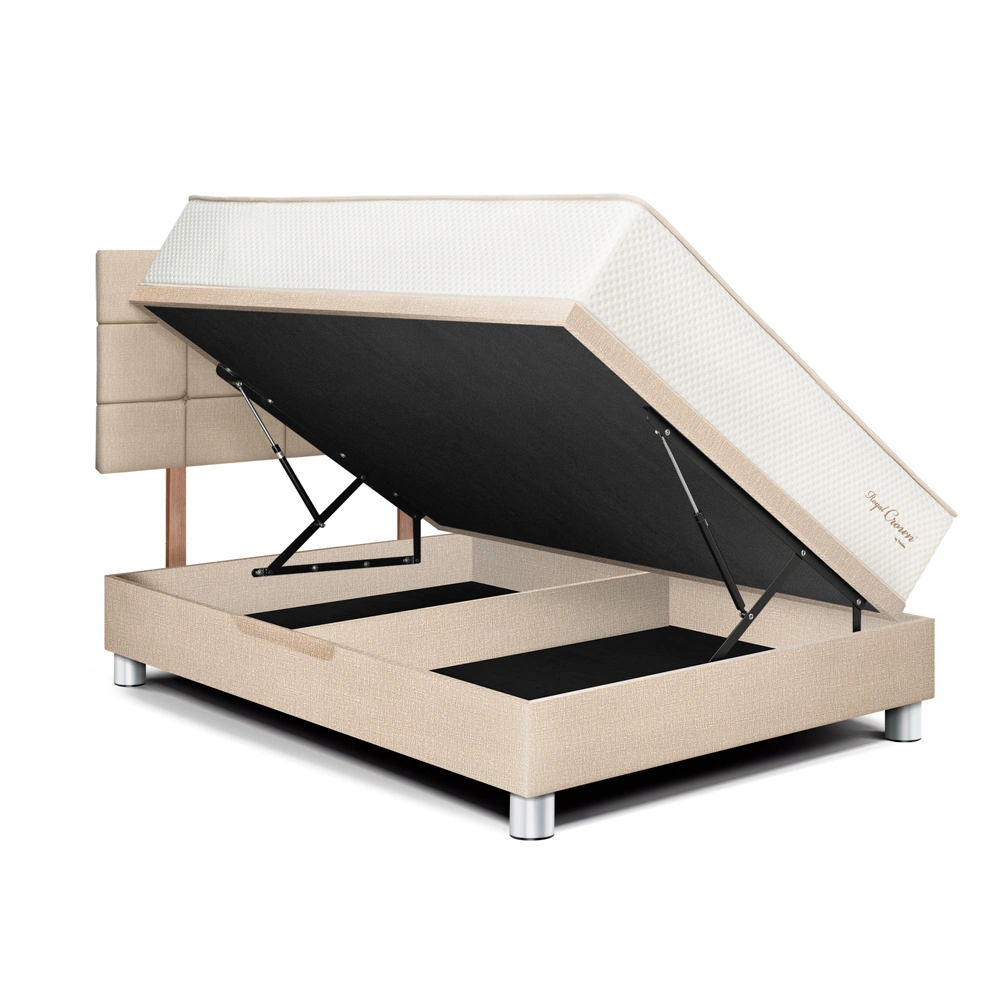 DORMITORIO BOXET PARAÍSO ROYAL CROWN BLOCKS 2 PLAZAS CHAMPAGNE + 2 ALMOHADAS VISCOELÁSTICAS - 2