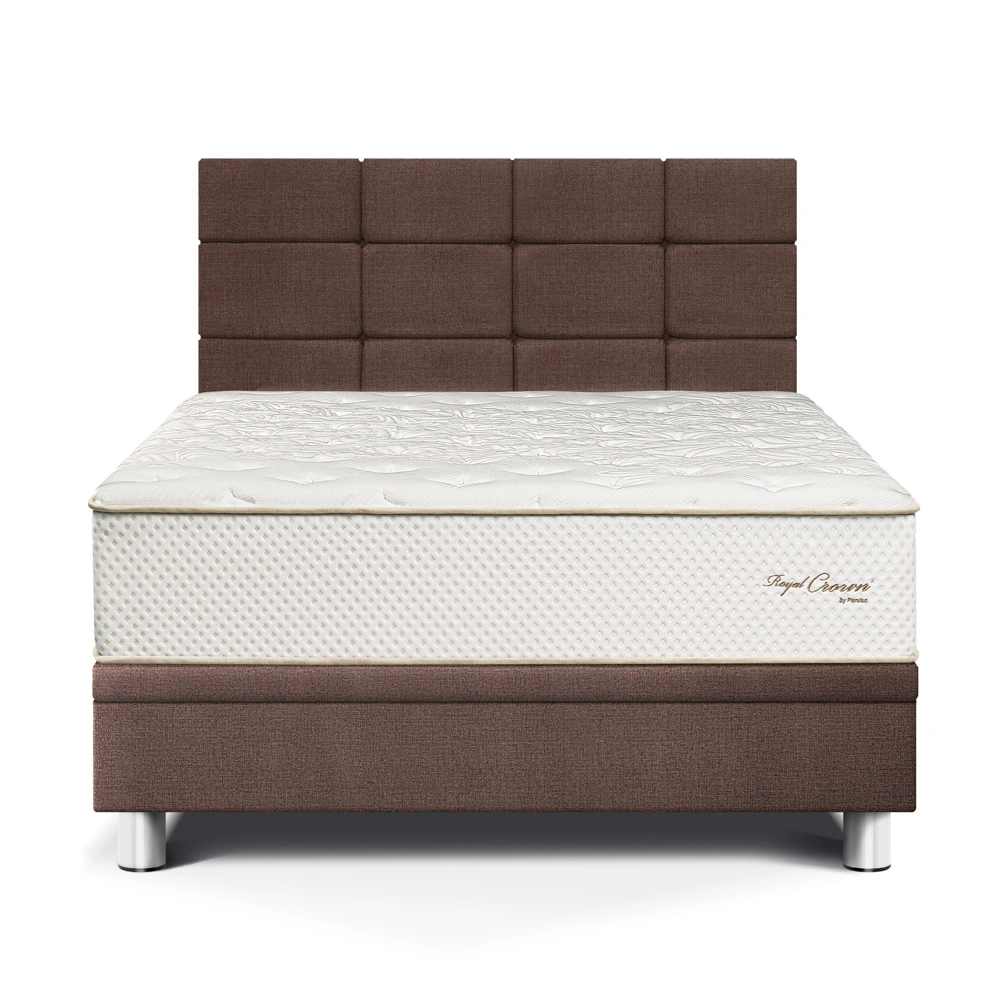 DORMITORIO BOXET PARAÍSO ROYAL CROWN BLOCKS 2 PLAZAS CHOCOLATE + 2 ALMOHADAS VISCOELÁSTICAS - 1