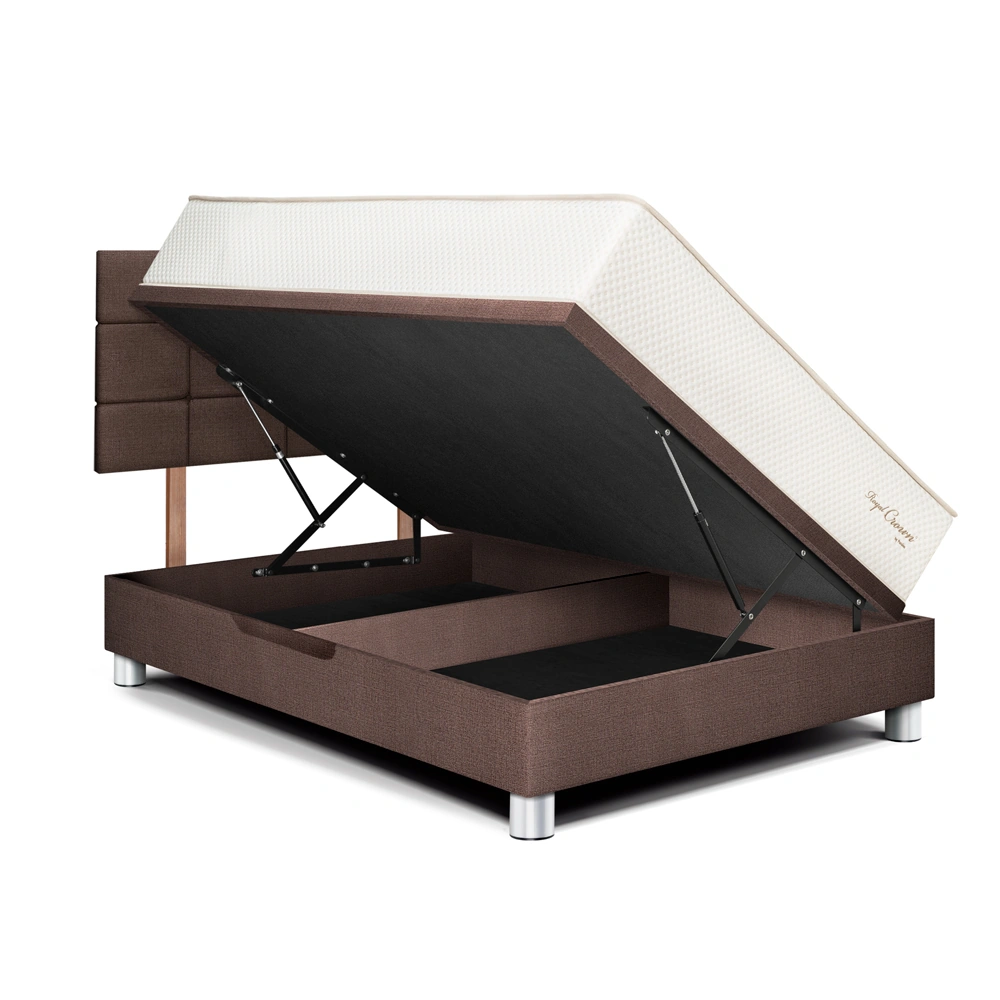 DORMITORIO BOXET PARAÍSO ROYAL CROWN BLOCKS 2 PLAZAS CHOCOLATE + 2 ALMOHADAS VISCOELÁSTICAS - 2