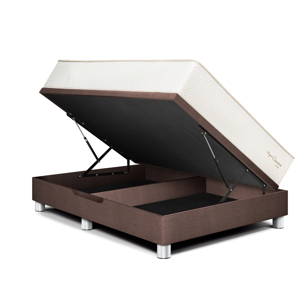 DORMITORIO BOXET PARAÍSO ROYAL CROWN BLOCKS QUEEN CHOCOLATE + 2 ALMOHADAS VISCOELÁSTICAS - 2