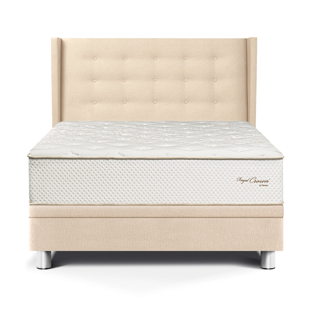 DORMITORIO BOXET PARAISO ROYAL CROWN 2 PLAZAS + 2 ALMOHADAS VISCOELÁSTICAS - 1