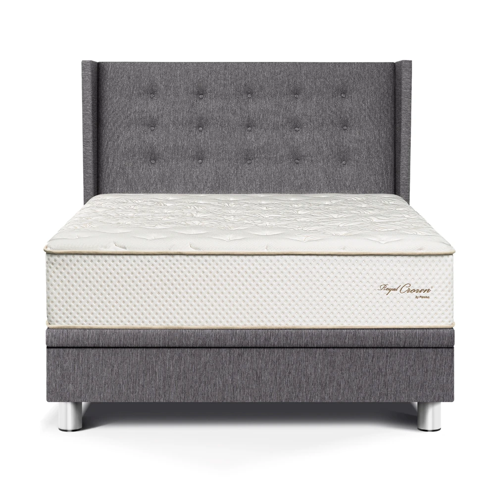 DORMITORIO BOXET PARAISO ROYAL CROWN 2 PLAZAS + 2 ALMOHADAS VISCOELÁSTICAS - 1