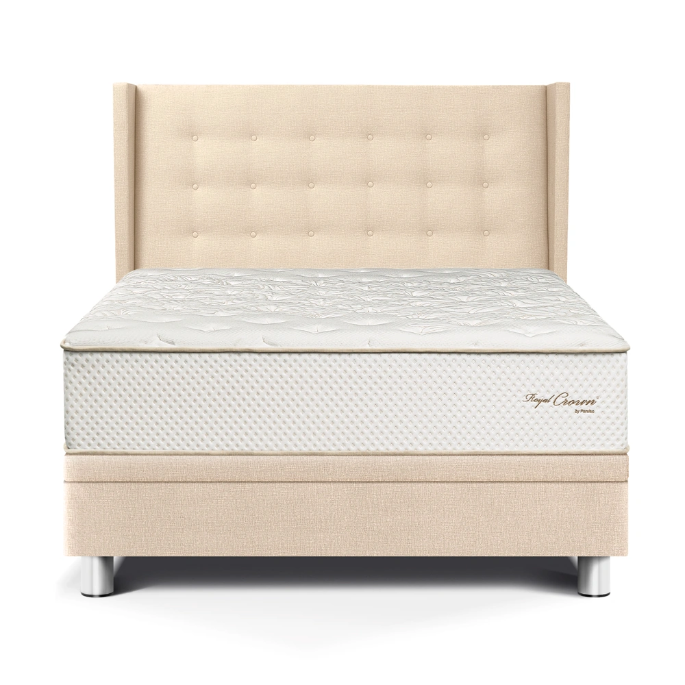DORMITORIO BOXET PARAISO ROYAL CROWN QUEEN + 2 ALMOHADAS VISCOELÁSTICAS - 1