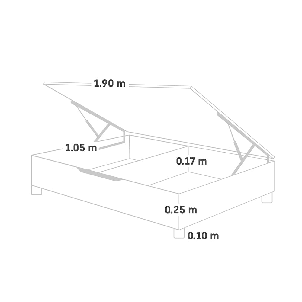 CAMA BOXET PARAISO PARAÍSO POCKET STAR 1.5 PLAZAS CHAMPAGNE - 6