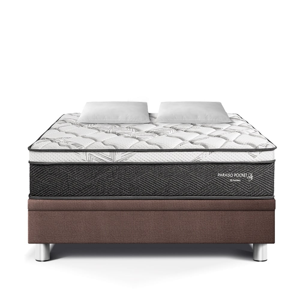 CAMA BOXET PARAISO PARAÍSO POCKET STAR 2 PLAZAS CHOCOLATE - 2