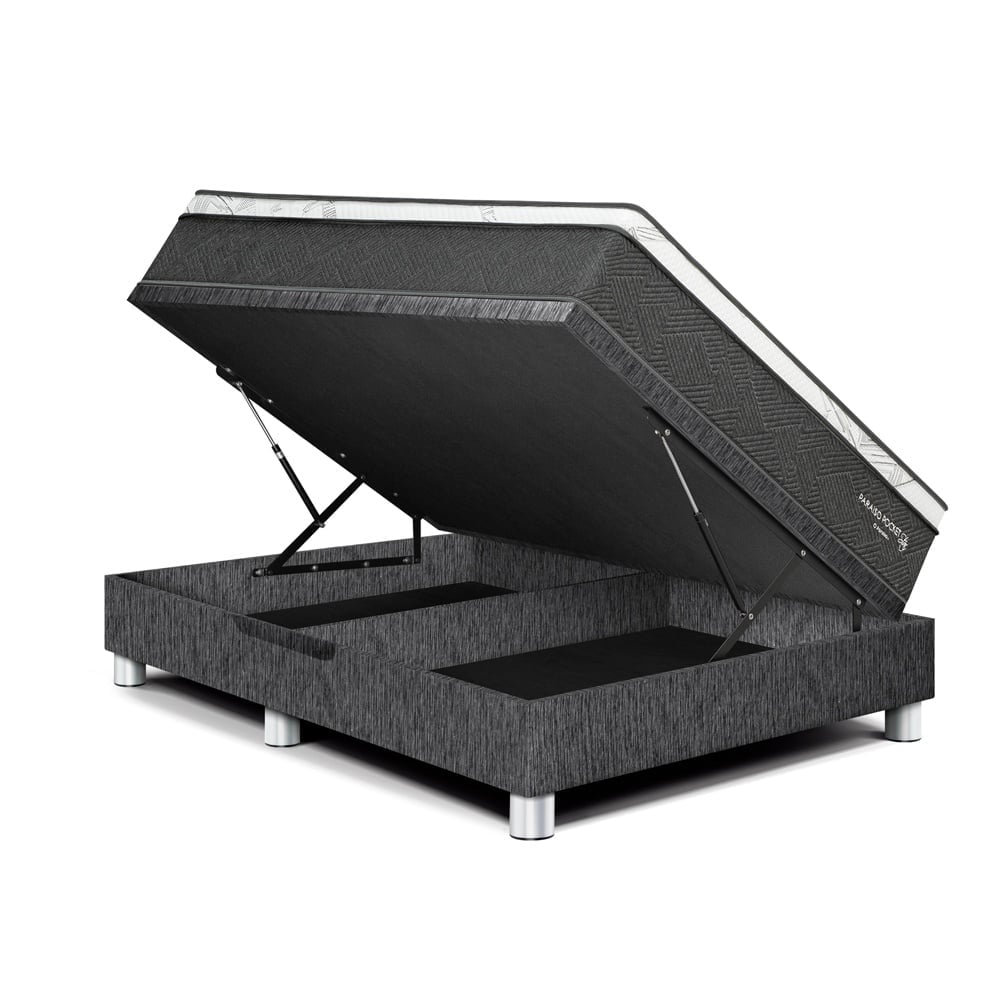 CAMA BOXET PARAISO PARAÍSO POCKET STAR QUEEN CHARCOAL - 1