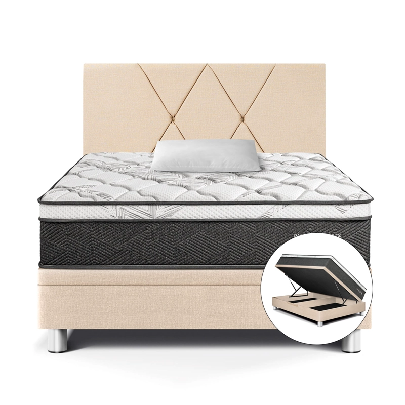 DORMITORIO BOXET PARAÍSO POCKET STAR 1.5 PLAZAS CHAMPAGNE - 1