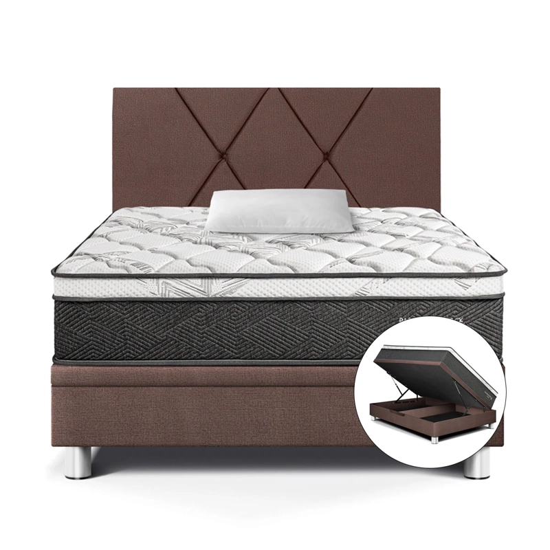 DORMITORIO BOXET PARAÍSO POCKET STAR 1.5 PLAZAS CHOCOLATE - 1