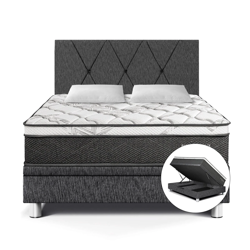DORMITORIO BOXET PARAÍSO POCKET STAR 2 PLAZAS CHARCOAL - 1