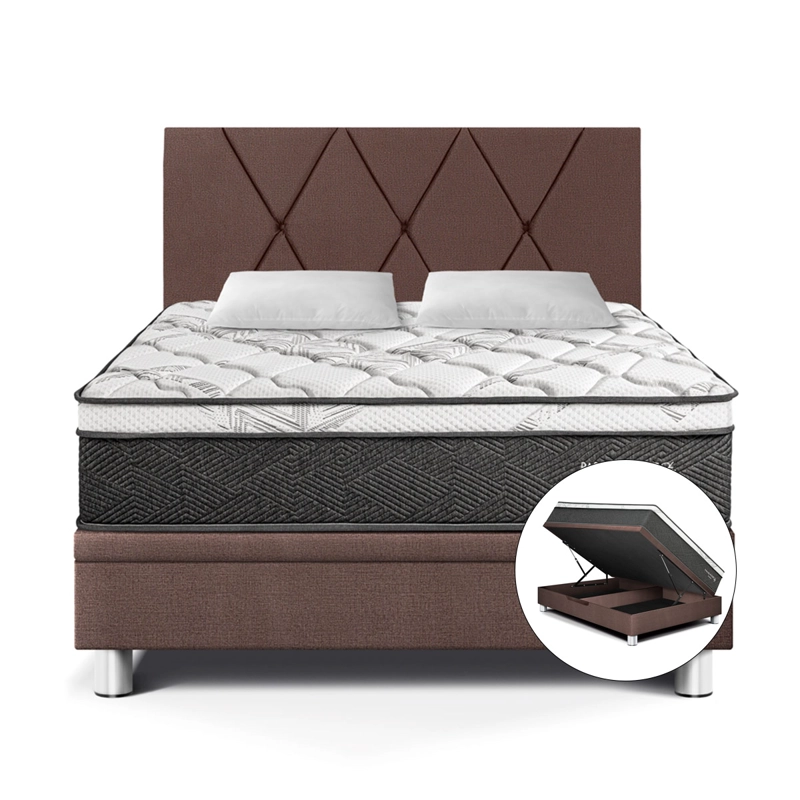 DORMITORIO BOXET PARAÍSO POCKET STAR 2 PLAZAS CHOCOLATE - 1