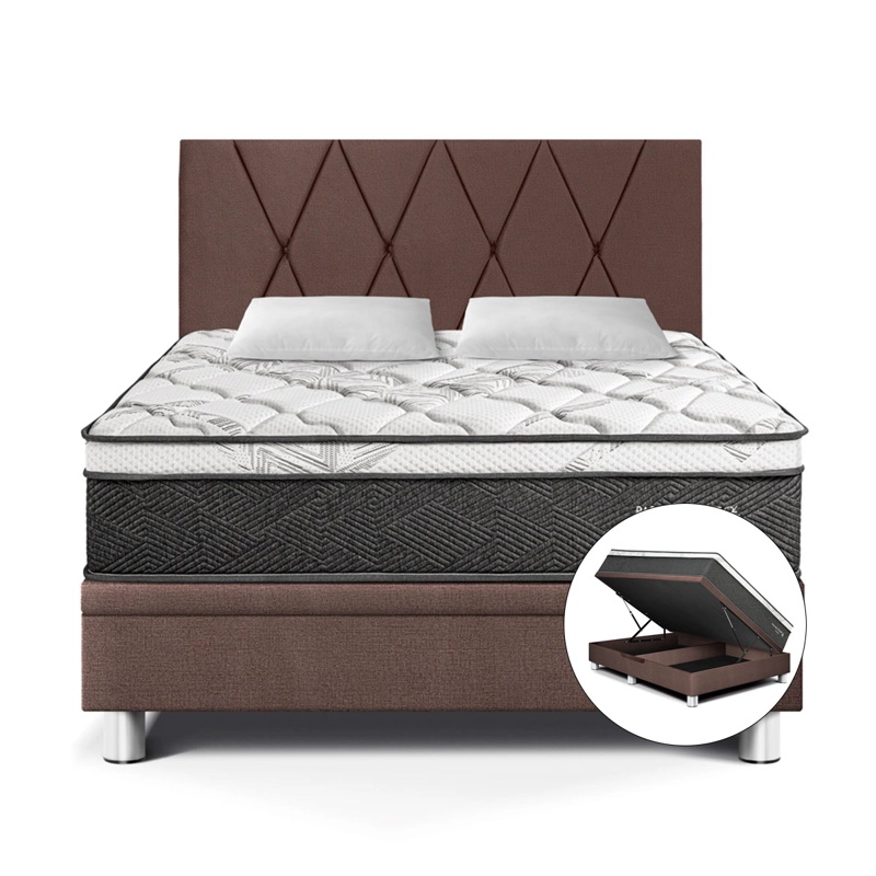DORMITORIO BOXET PARAÍSO POCKET STAR QUEEN CHOCOLATE - 1