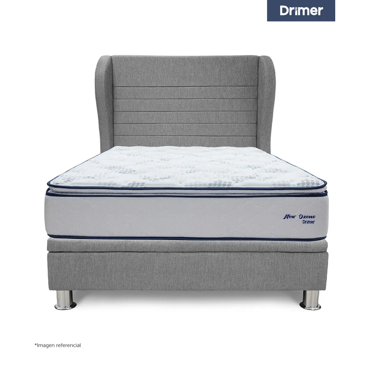 DORMITORIO BOXET DRIMER NEW OZONO QUEEN GRIS - 1