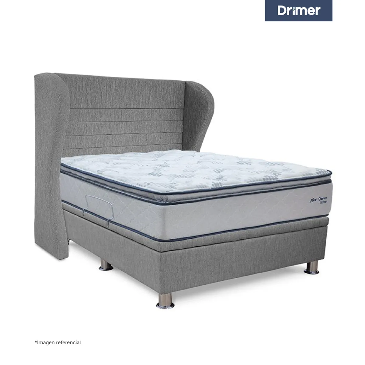 DORMITORIO BOXET DRIMER NEW OZONO QUEEN GRIS - 2
