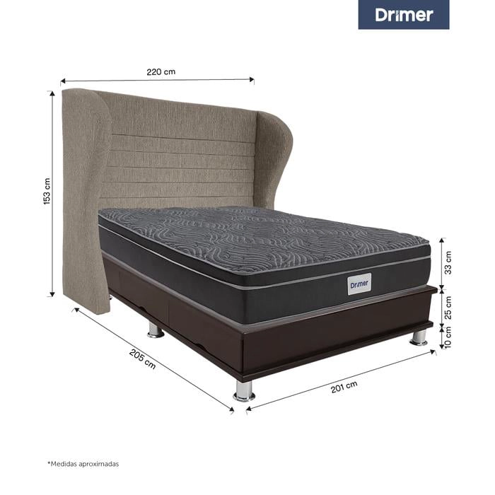 DORMITORIO OPORTO DRIMER VENTUS KING BRETANNA BEIGE - 3