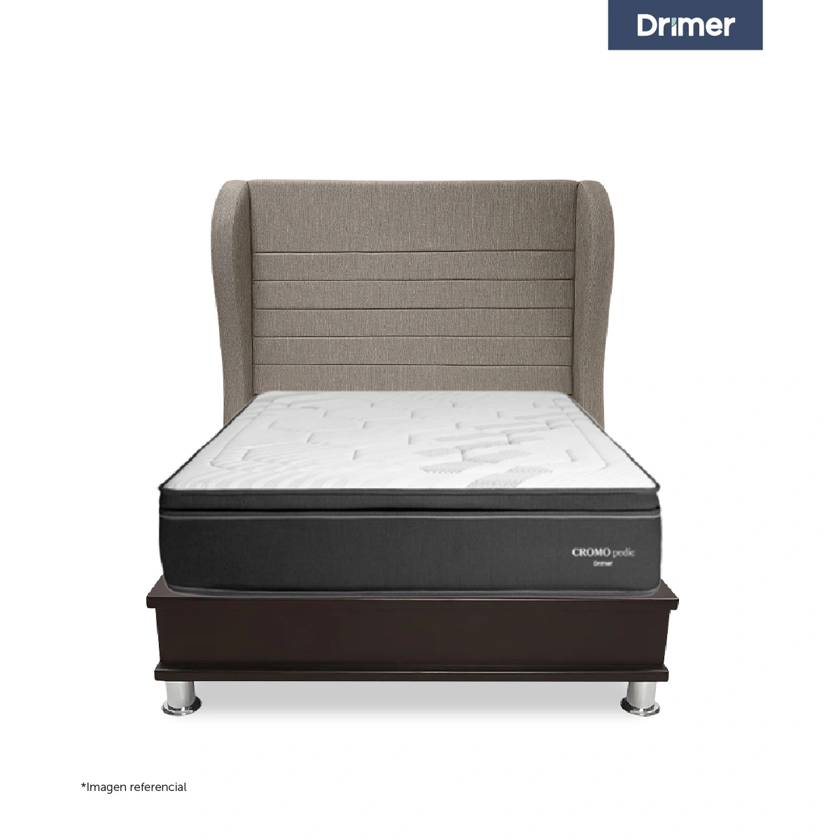 DORMITORIO OPORTO DRIMER CROMOPEDIC QUEEN BRETANNA BEIGE - 2