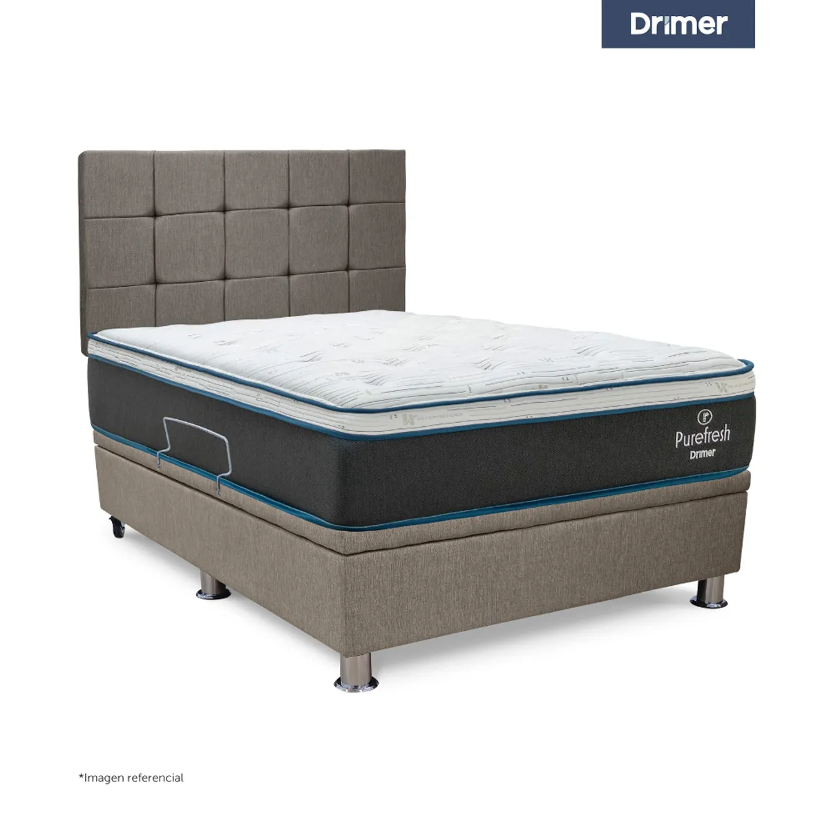 DORMITORIO BOXET DRIMER PURE FRESH 1.5 PLAZAS BEIGE - 2