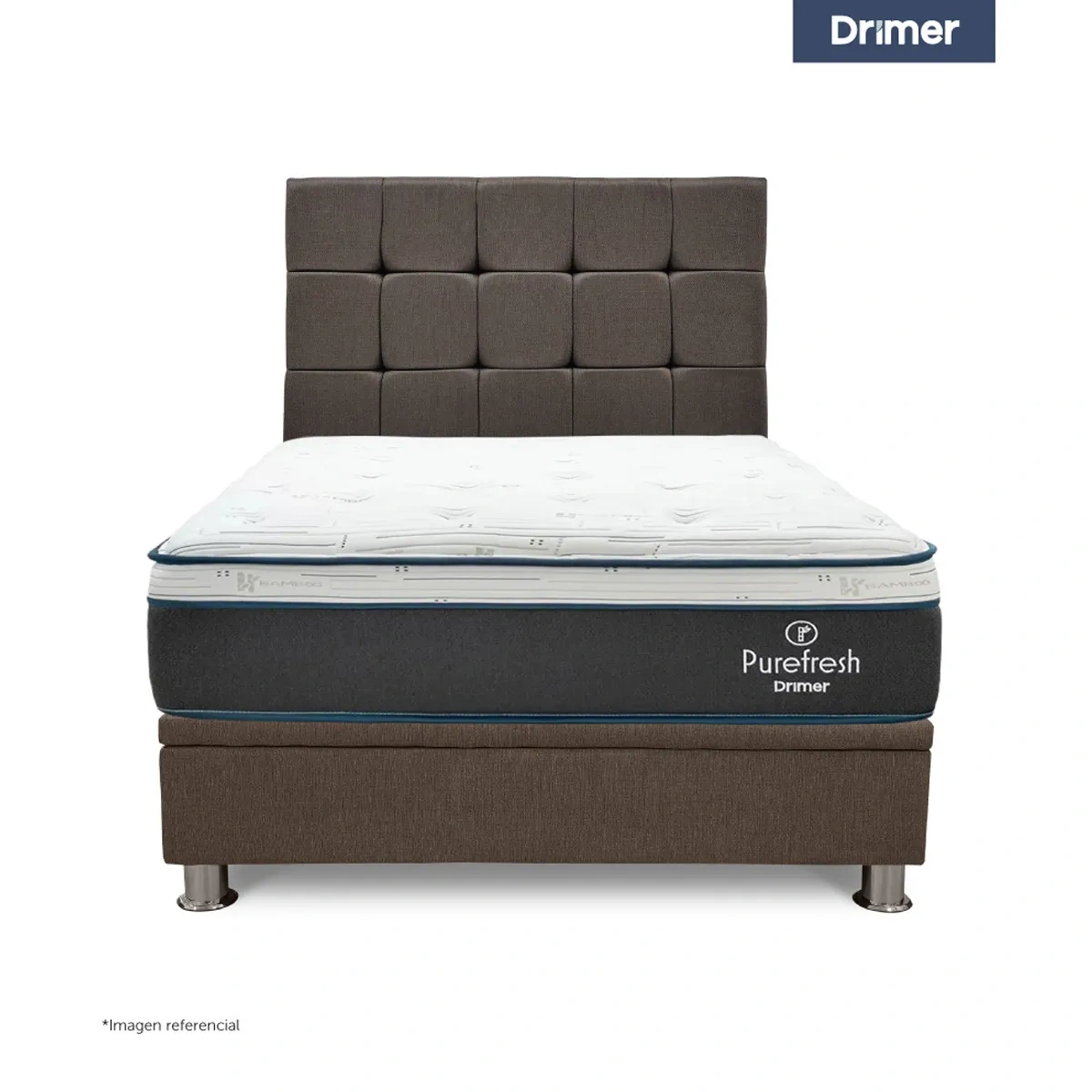 DORMITORIO BOXET DRIMER PURE FRESH QUEEN MARRÓN - 2