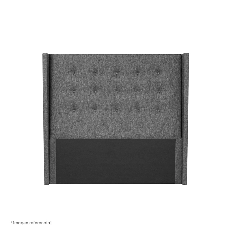 DORMITORIO BOXET PARAISO POCKET MAX BLACK 2 PLAZAS GRIS - 5