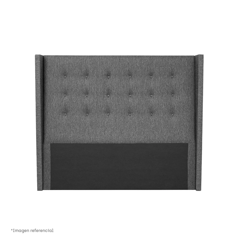DORMITORIO BOXET PARAISO POCKET MAX BLACK QUEEN GRIS - 5