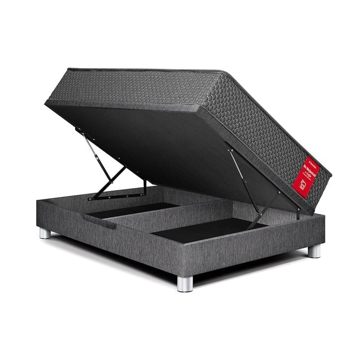CAMA BOXET PARAISO SU MAJESTAD 1.5 PLAZAS GRIS - 1