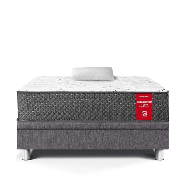 CAMA BOXET PARAISO SU MAJESTAD 1.5 PLAZAS GRIS - 2