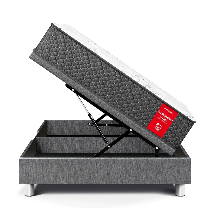 JUEGO DE DORMITORIO BOXET PARAISO SU MAJESTAD QUEEN GRIS - 3