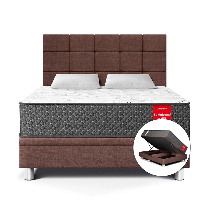 JUEGO DE DORMITORIO BOXET PARAISO SU MAJESTAD QUEEN CHOCOLATE - 1