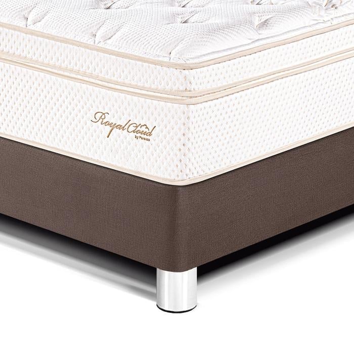 DORMITORIO PARAÍSO ROYAL CLOUD QUEEN + VELADOR CON CAJÓN CHOCOLATE + 2 ALMOHADAS VISCOELÁSTICAS - 2