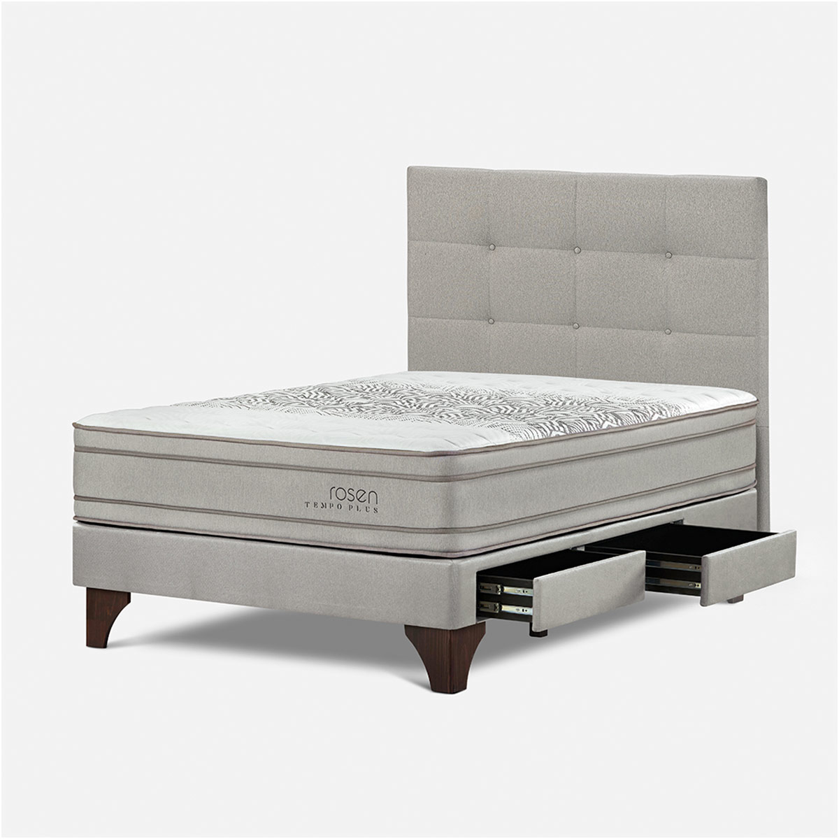 DORMITORIO CON CAJONES ROSEN TEMPO PLUS 2 PLAZAS ISSEY NIEBLA - 3