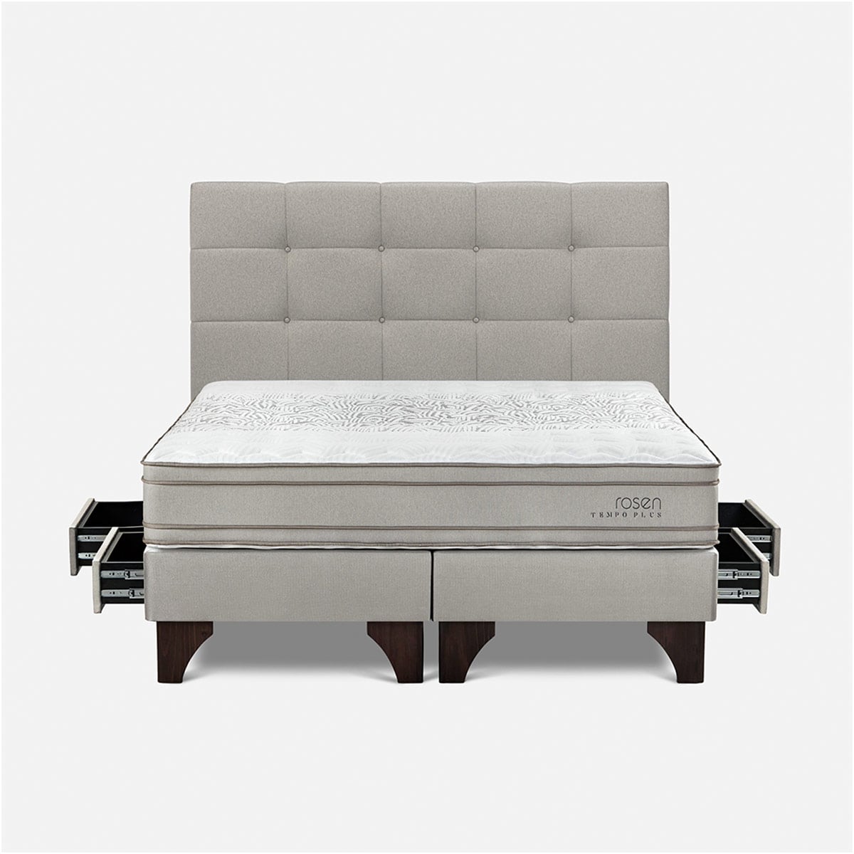 DORMITORIO CON CAJONES ROSEN TEMPO PLUS QUEEN ISSEY NIEBLA - 1