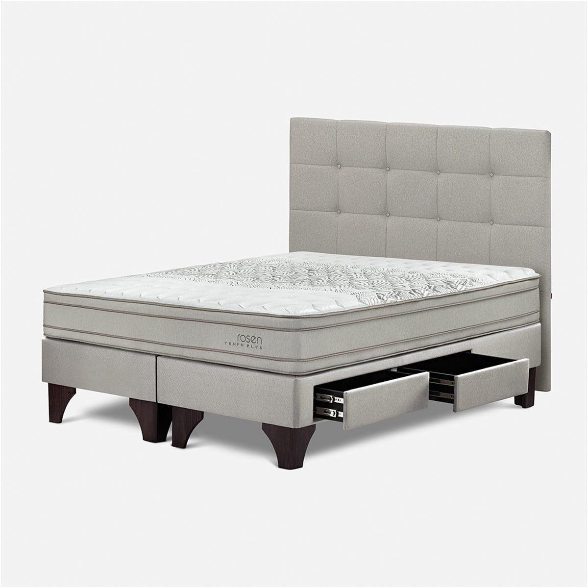 DORMITORIO CON CAJONES ROSEN TEMPO PLUS KING ISSEY NIEBLA - 3
